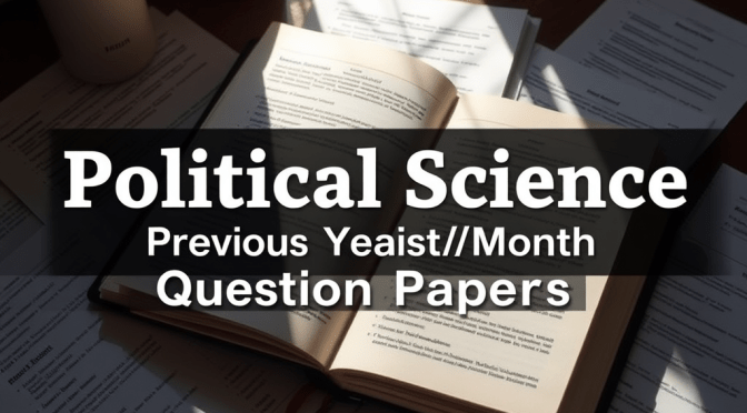 Political Science Previous Year/Month Question Paper Bihar Board